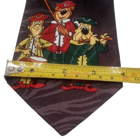 Men's Tie Molto Yogi Bear Patriotic American Flag Fireworks Design Cartoon Tie - Picture 12 of 12